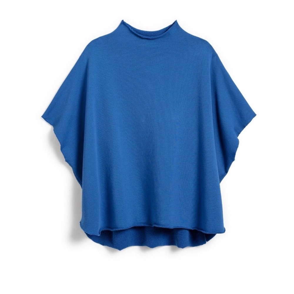 Frank & Eileen AUDREY Funnel Neck Capelet Brown Triple Terry OS